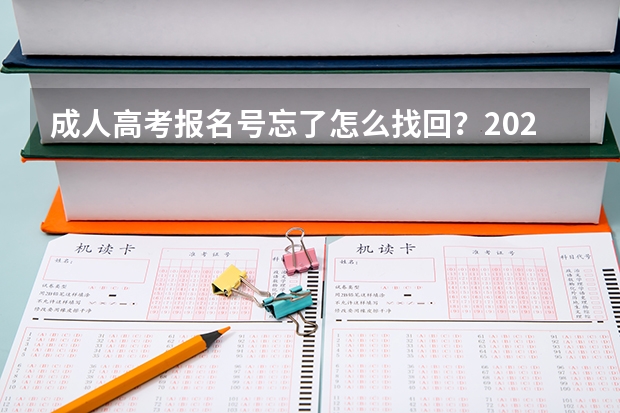 成人高考报名号忘了怎么找回？2026年办法